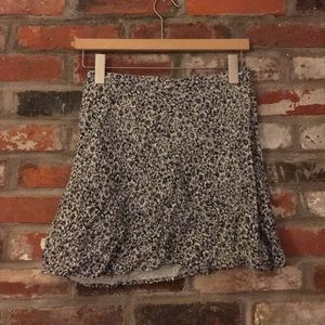 Kimchi Blue black and white floral skater skirt